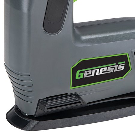 GENESIS 8-Volt Li-Ion Cordless Electric Stapler/Nailer with Battery Pack, Charger, Staples, and Nails GLSN08B